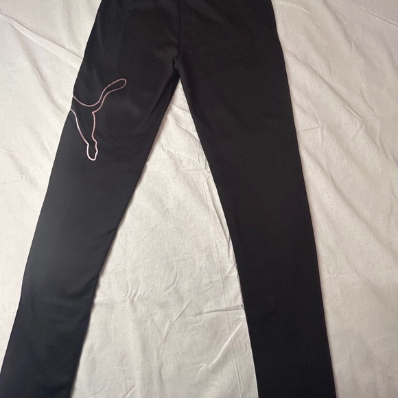 Black Puma Kids’ Leggings - Size XL (14/16) - New Without Tags - Picture 1 of 5